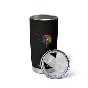 Be You LGBT Rainbow Dandelion Tumbler Cup Pride Month Support TS12 Print Your Wear