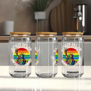 Rainbow Statue Of Liberty LGBTQ Pride Glass Can We The People Means Everyone