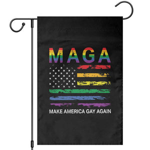 Make America Gay Again LGBTQ Pride Garden Flag Funny Political Pride Graphic TS12 Black Print Your Wear