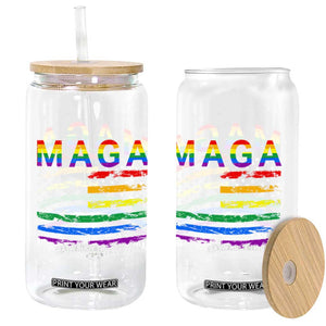 Make America Gay Again LGBTQ Pride Glass Can Funny Political Pride Graphic TS12 Print Your Wear
