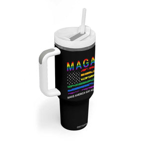 Make America Gay Again LGBTQ Pride Tumbler With Handle Funny Political Pride Graphic TS12 Print Your Wear