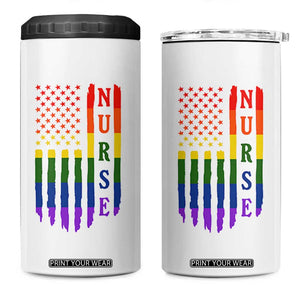 Rainbow RN Ally Pride Month 4 in 1 Can Cooler Tumbler LGBTQ Healthcare Worker TS12 One Size: 16 oz White Print Your Wear