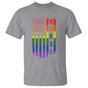 Rainbow RN Ally Pride Month T Shirt LGBTQ Healthcare Worker TS12 Sport Gray Print Your Wear