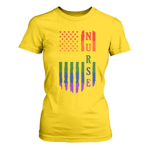 Rainbow RN Ally Pride Month T Shirt For Women LGBTQ Healthcare Worker TS12 Daisy Print Your Wear