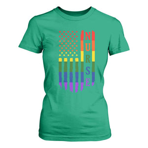 Rainbow RN Ally Pride Month T Shirt For Women LGBTQ Healthcare Worker TS12 Irish Green Print Your Wear