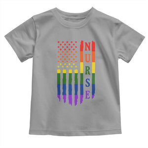 Rainbow RN Ally Pride Month Toddler T Shirt LGBTQ Healthcare Worker TS12 Sport Gray Print Your Wear