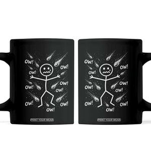 Funny Stick Figure Meteor Shower Coffee Mug Cosmic Joke