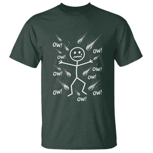 Funny Stick Figure Meteor Shower T Shirt Cosmic Joke