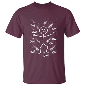 Funny Stick Figure Meteor Shower T Shirt Cosmic Joke