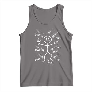 Funny Stick Figure Meteor Shower Tank Top Cosmic Joke