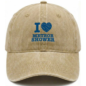 Meteor Shower Lover Washed Cotton Baseball Cap Astronomy Enthusiast Gift