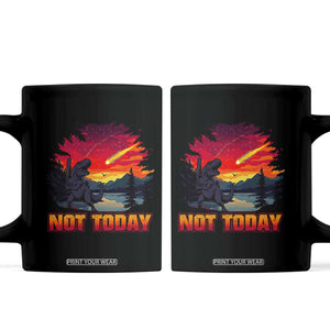 Funny Dinosaur Baseball Meteorite Coffee Mug Not Today