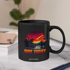 Funny Dinosaur Baseball Meteorite Coffee Mug Not Today