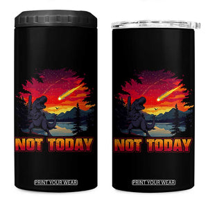 Funny Dinosaur Baseball Meteorite 4 in 1 Can Cooler Tumbler Not Today
