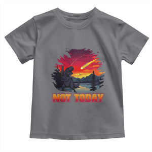 Funny Dinosaur Baseball Meteorite Toddler T Shirt Not Today