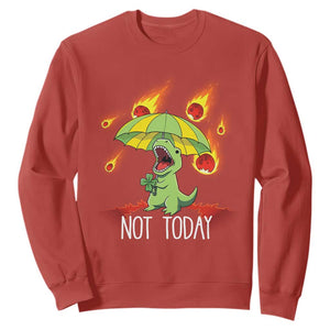 Dinosaur Meteor Shower Astronomy Humor Sweatshirt Not Today