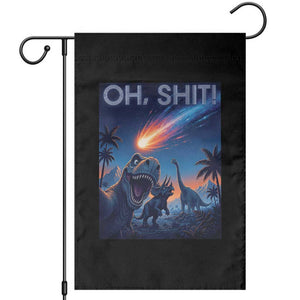 Funny Dinosaur Meteorite Garden Flag Astronomy Lover Gift
