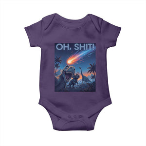 Funny Dinosaur Meteorite Baby Onesie Astronomy Lover Gift