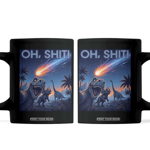 Funny Dinosaur Meteorite Coffee Mug Astronomy Lover Gift