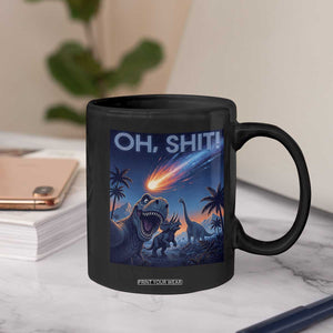 Funny Dinosaur Meteorite Coffee Mug Astronomy Lover Gift