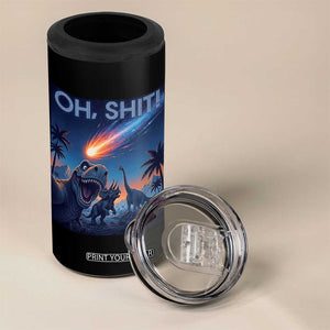 Funny Dinosaur Meteorite 4 in 1 Can Cooler Tumbler Astronomy Lover Gift