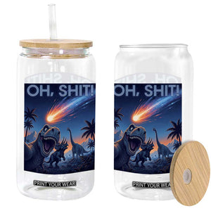 Funny Dinosaur Meteorite Glass Can Astronomy Lover Gift
