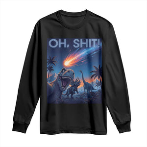 Funny Dinosaur Meteorite Long Sleeve Shirt Astronomy Lover Gift