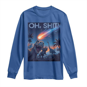 Funny Dinosaur Meteorite Long Sleeve Shirt Astronomy Lover Gift