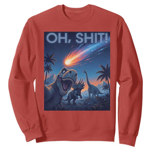 Funny Dinosaur Meteorite Sweatshirt Astronomy Lover Gift