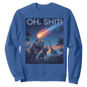 Funny Dinosaur Meteorite Sweatshirt Astronomy Lover Gift