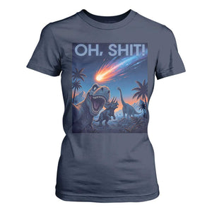 Funny Dinosaur Meteorite T Shirt For Women Astronomy Lover Gift