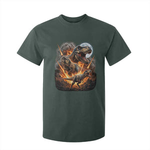 Funny Dinosaur Meteorite Strike T Shirt For Kid Epic Paleontology Gift