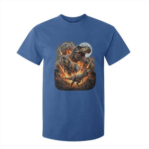 Funny Dinosaur Meteorite Strike T Shirt For Kid Epic Paleontology Gift
