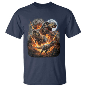 Funny Dinosaur Meteorite Strike T Shirt Epic Paleontology Gift