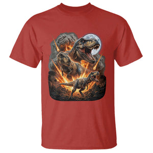 Funny Dinosaur Meteorite Strike T Shirt Epic Paleontology Gift
