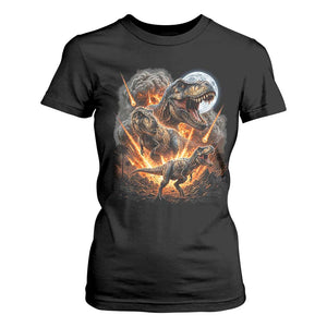 Funny Dinosaur Meteorite Strike T Shirt For Women Epic Paleontology Gift