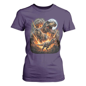 Funny Dinosaur Meteorite Strike T Shirt For Women Epic Paleontology Gift