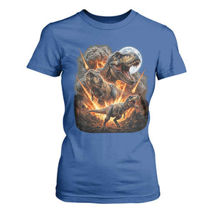 Funny Dinosaur Meteorite Strike T Shirt For Women Epic Paleontology Gift