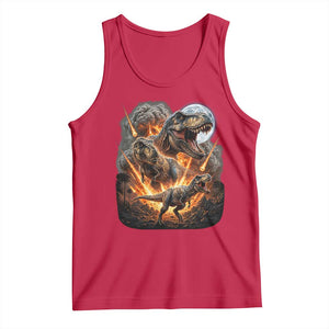 Funny Dinosaur Meteorite Strike Tank Top Epic Paleontology Gift
