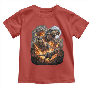 Funny Dinosaur Meteorite Strike Toddler T Shirt Epic Paleontology Gift
