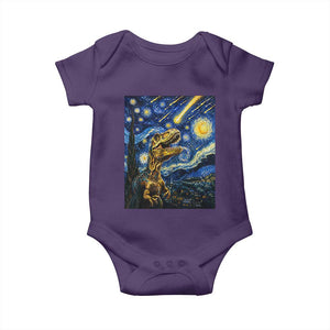 Dinosaur Starry Night Meteor Shower Baby Onesie Astronomy Lover Gift