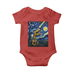 Dinosaur Starry Night Meteor Shower Baby Onesie Astronomy Lover Gift