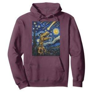 Dinosaur Starry Night Meteor Shower Hoodie Astronomy Lover Gift