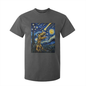 Dinosaur Starry Night Meteor Shower T Shirt For Kid Astronomy Lover Gift