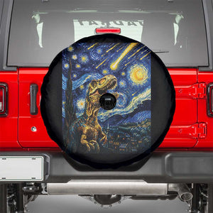 Dinosaur Starry Night Meteor Shower Spare Tire Cover Astronomy Lover Gift