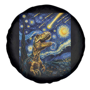 Dinosaur Starry Night Meteor Shower Spare Tire Cover Astronomy Lover Gift