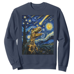 Dinosaur Starry Night Meteor Shower Sweatshirt Astronomy Lover Gift