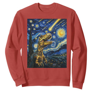 Dinosaur Starry Night Meteor Shower Sweatshirt Astronomy Lover Gift