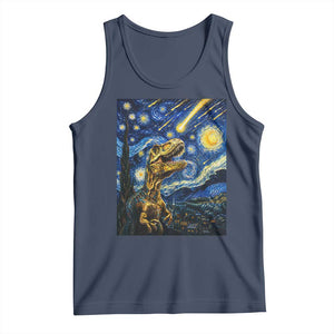 Dinosaur Starry Night Meteor Shower Tank Top Astronomy Lover Gift