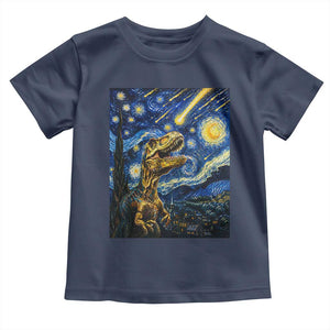 Dinosaur Starry Night Meteor Shower Toddler T Shirt Astronomy Lover Gift